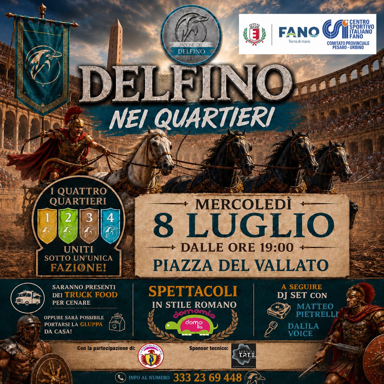 Delfino nei Quartieri a Fano